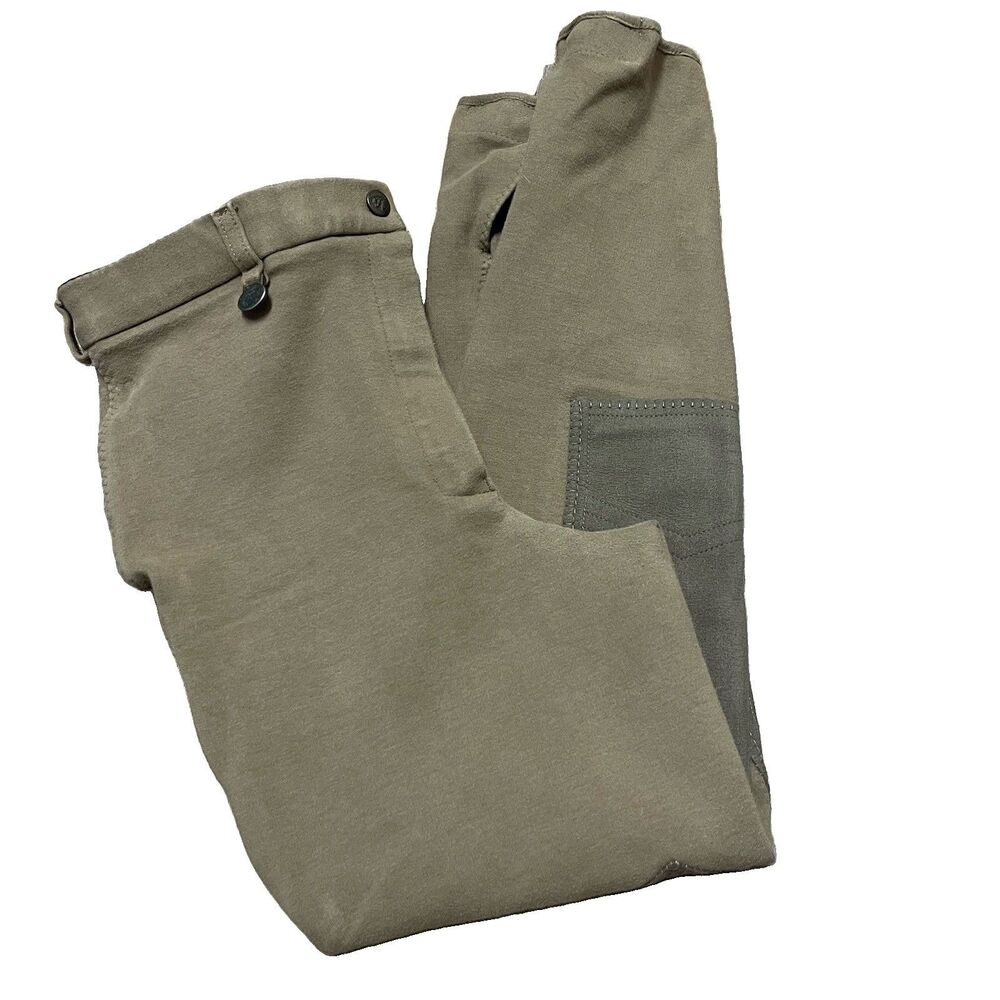 On Course Women's Cotton Naturals Equestrian Breeches Size 30 Tan Riding Pants